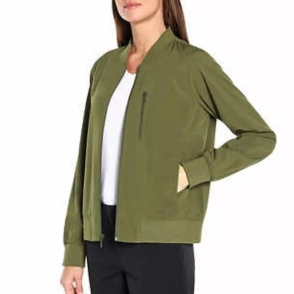 Banana Republic Full-Zip Bomber Jacket Women’s Size Large in Olive Green - EUC! - Picture 15 of 15